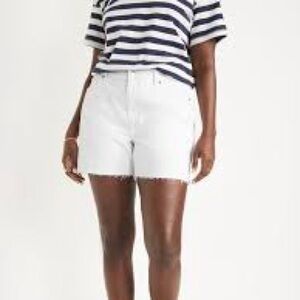 Old Navy | White Jean High-Rise Slouchy Straight Shorts | Woman’s Sz 16✨